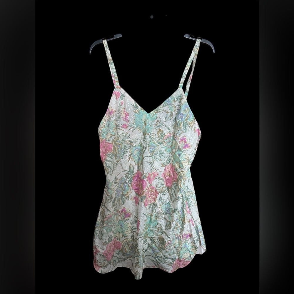 Vintage 90’s Floral Slip Women’s size Large Romantic Feminine Sleepwear Dress